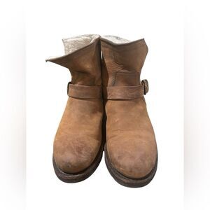 Frye Veronica Shearling Bootie. Brown size 87